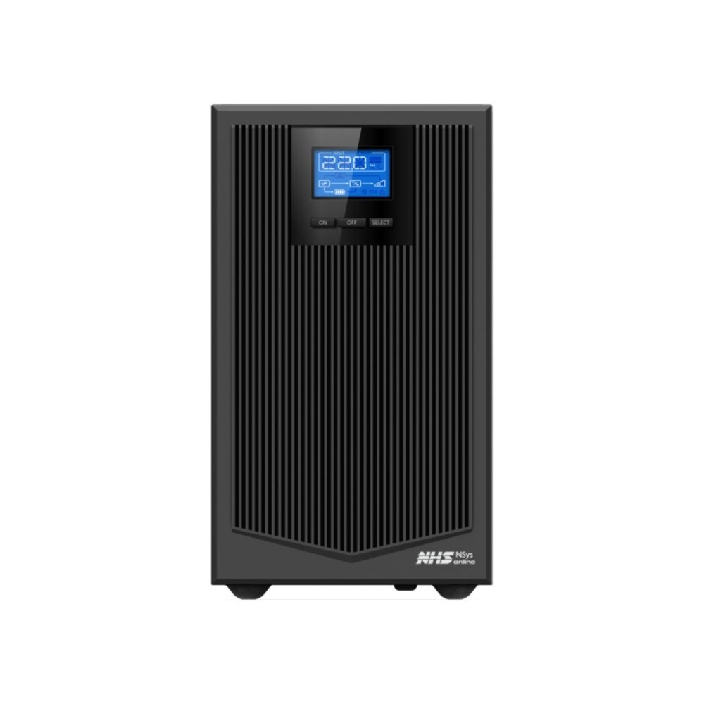Nobreak NHS Nsys Série K Online, 3kVA, 6x9Ah, 220V, RS232, EPO, USB (Slot), Preto - 92.O1.K03310