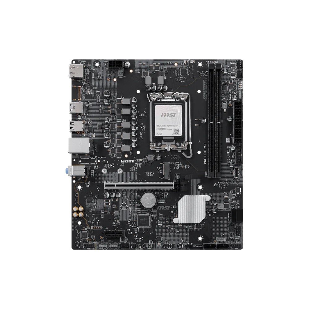 Placa-Mãe MSI PRO H810M-E, Intel LGA1851, DDR5, Preto - PROH810ME