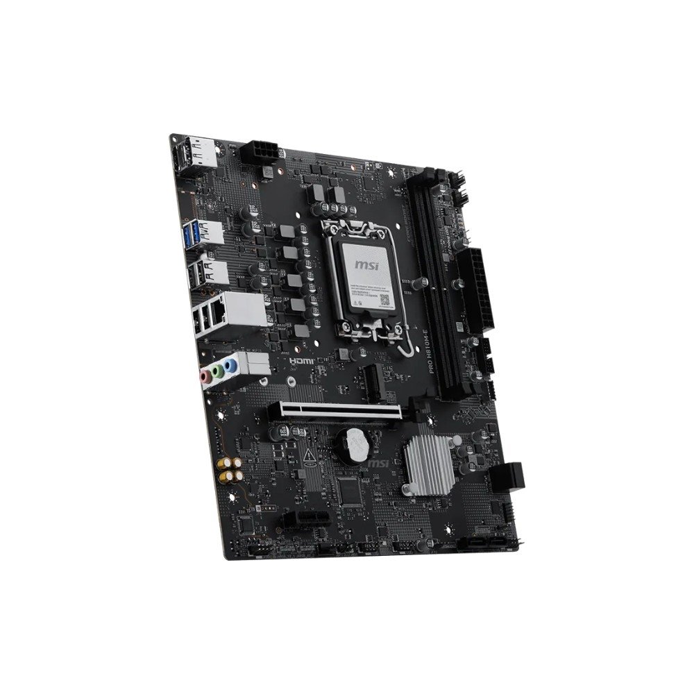 Placa-Mãe MSI PRO H810M-E, Intel LGA1851, DDR5, Preto - PROH810ME Placa-Mãe MSI PRO H810M-E, Intel LGA1851, DDR5, Preto - PROH810ME