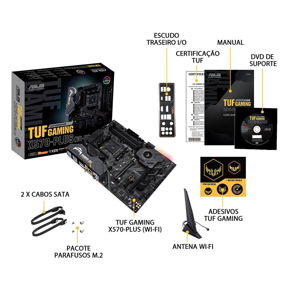 ヨ*テ様 【動作確認済】ASUS TUF GAMING X570-PLUS AM Placa Mãe Asus TUF Gaming X570-Plus Wi-Fi | KaBuM!