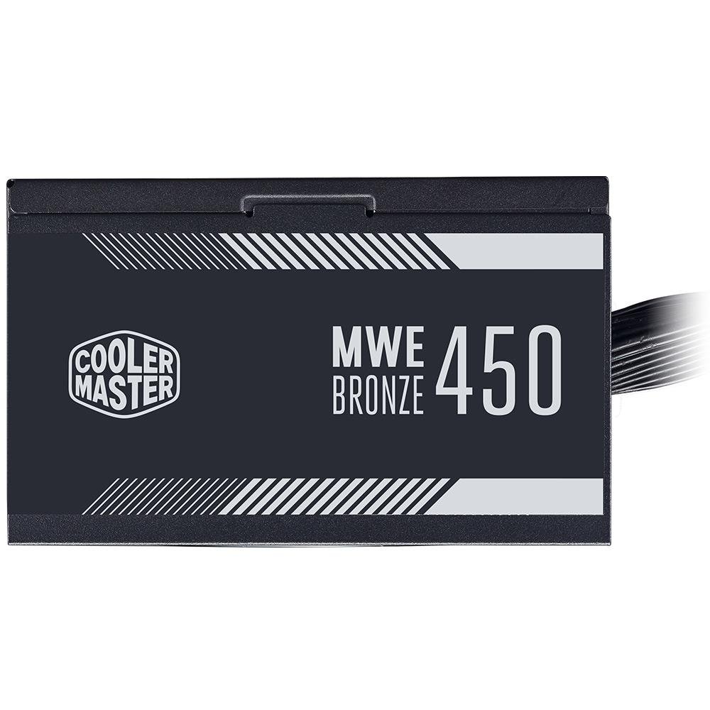 Fonte Cooler Master MWE Bronze, 450W, 80 Plus Bronze, PFC Ativo - MPE-4501-ACAAB-BR Fonte Cooler Master MWE Bronze, 450W, 80 Plus Bronze, PFC Ativo - MPE-4501-ACAAB-BR