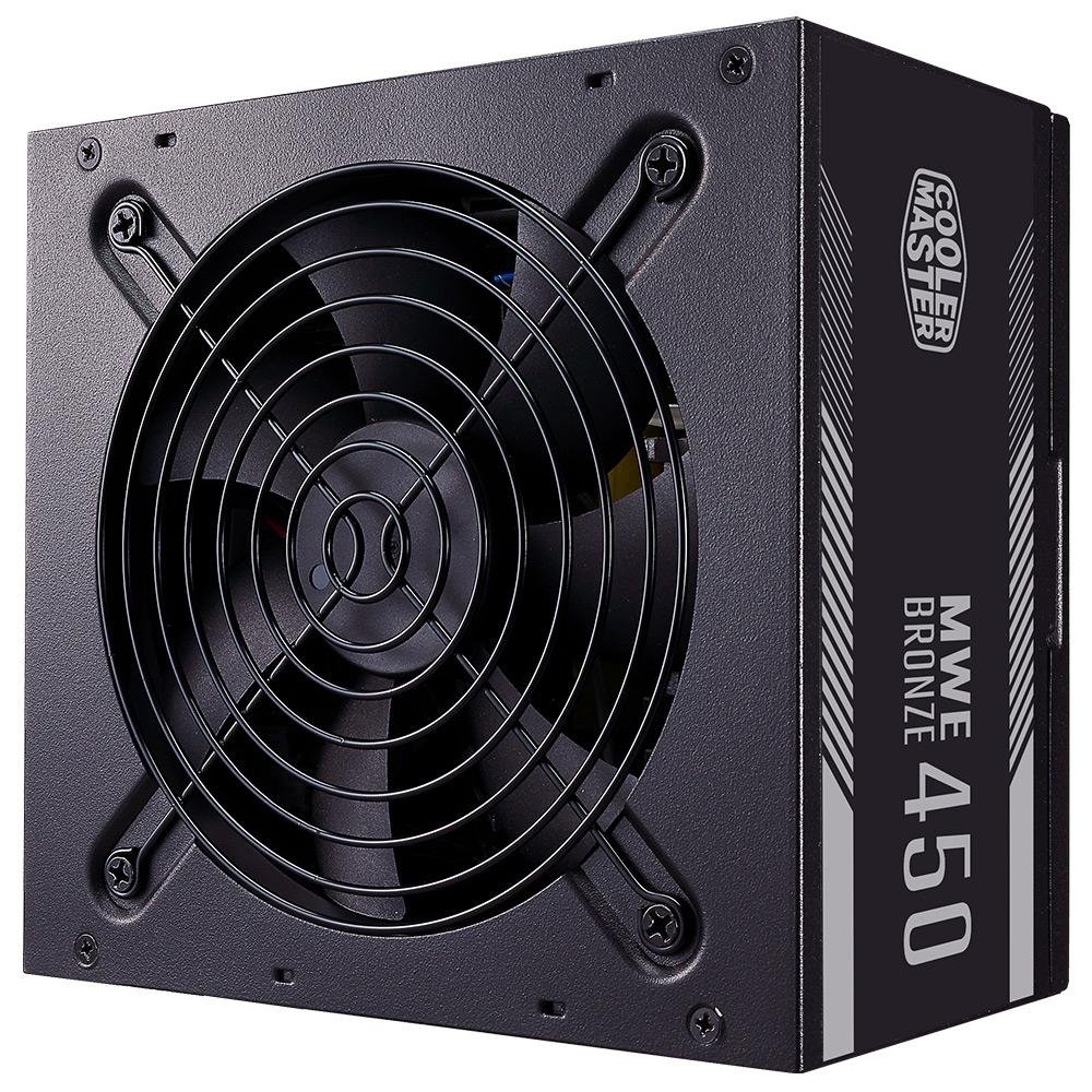 Fonte Cooler Master MWE Bronze, 450W, 80 Plus Bronze, PFC Ativo - MPE-4501-ACAAB-BR Fonte Cooler Master MWE Bronze, 450W, 80 Plus Bronze, PFC Ativo - MPE-4501-ACAAB-BR