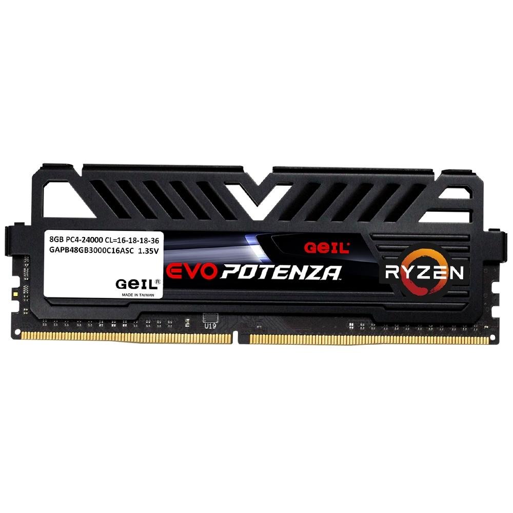 Memória RAM Geil Evo Potenza, 8GB, 3000Mhz, DDR4, CL16 - GAPB48GB3000C16ASC