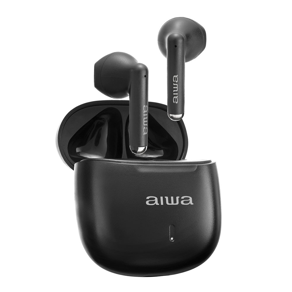 Fone de Ouvido TWS AIWA AWS-EB-05-B, Bluetooth, Estojo de Recarga, Microfone, Preto - AWS-EB-05-B