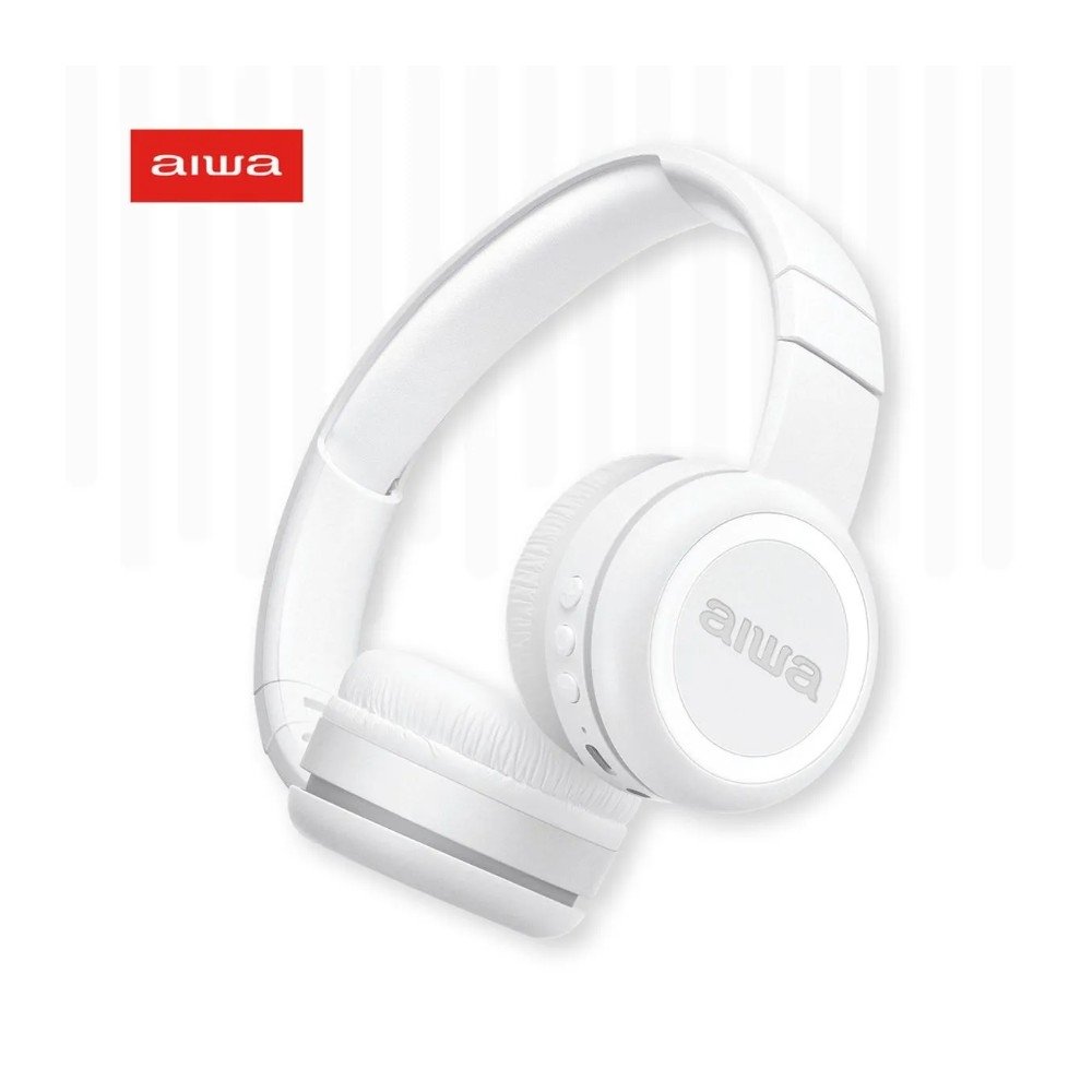Headphone Bluetooth AIWA AWS-( Balão.info)-03-W, Design Dobrável, Confortável com Microfone, Branco - AWS-( Balão.info)-03-W - foto 2
