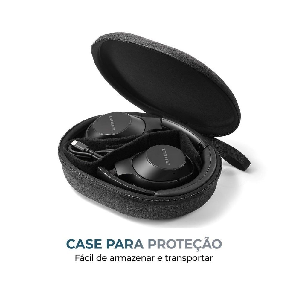 Headphone Bluetooth AIWA AWS-( Balão.info)-05-B, Graves Potentes, Isolamento Acústico, Preto - AWS-( Balão.info)-05-B - foto 12