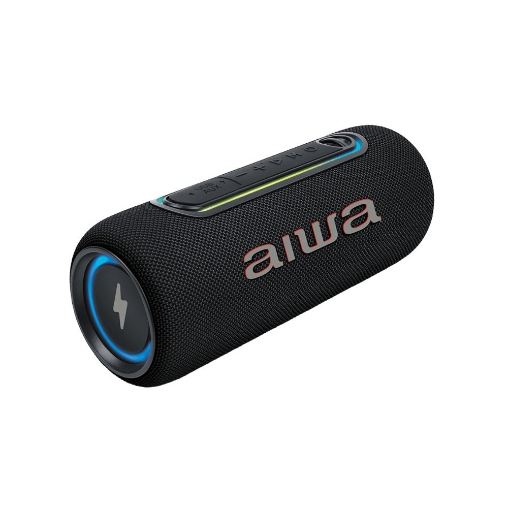 Caixa de Som Portátil Bluetooth AIWA Mini Speaker AWS-SP-05-LB, Som de Alta Definição, Preto - AWS-SP-05-LB