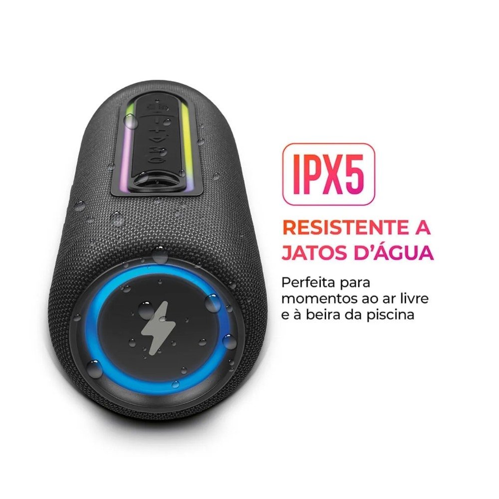Caixa de Som Portátil Bluetooth AIWA Mini Speaker AWS-SP-05-LB, Som de Alta Definição, Preto - AWS-SP-05-LB - view 3