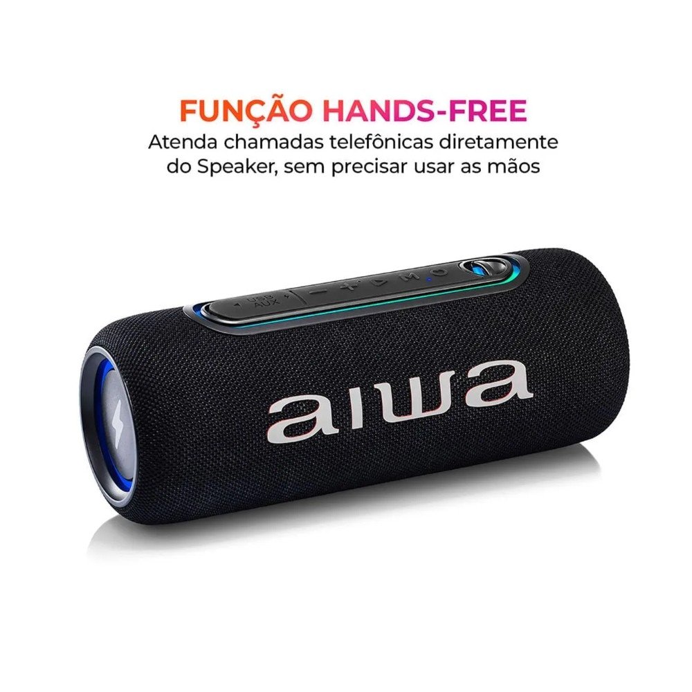 Caixa de Som Portátil Bluetooth AIWA Mini Speaker AWS-SP-05-LB, Som de Alta Definição, Preto - AWS-SP-05-LB - view 4