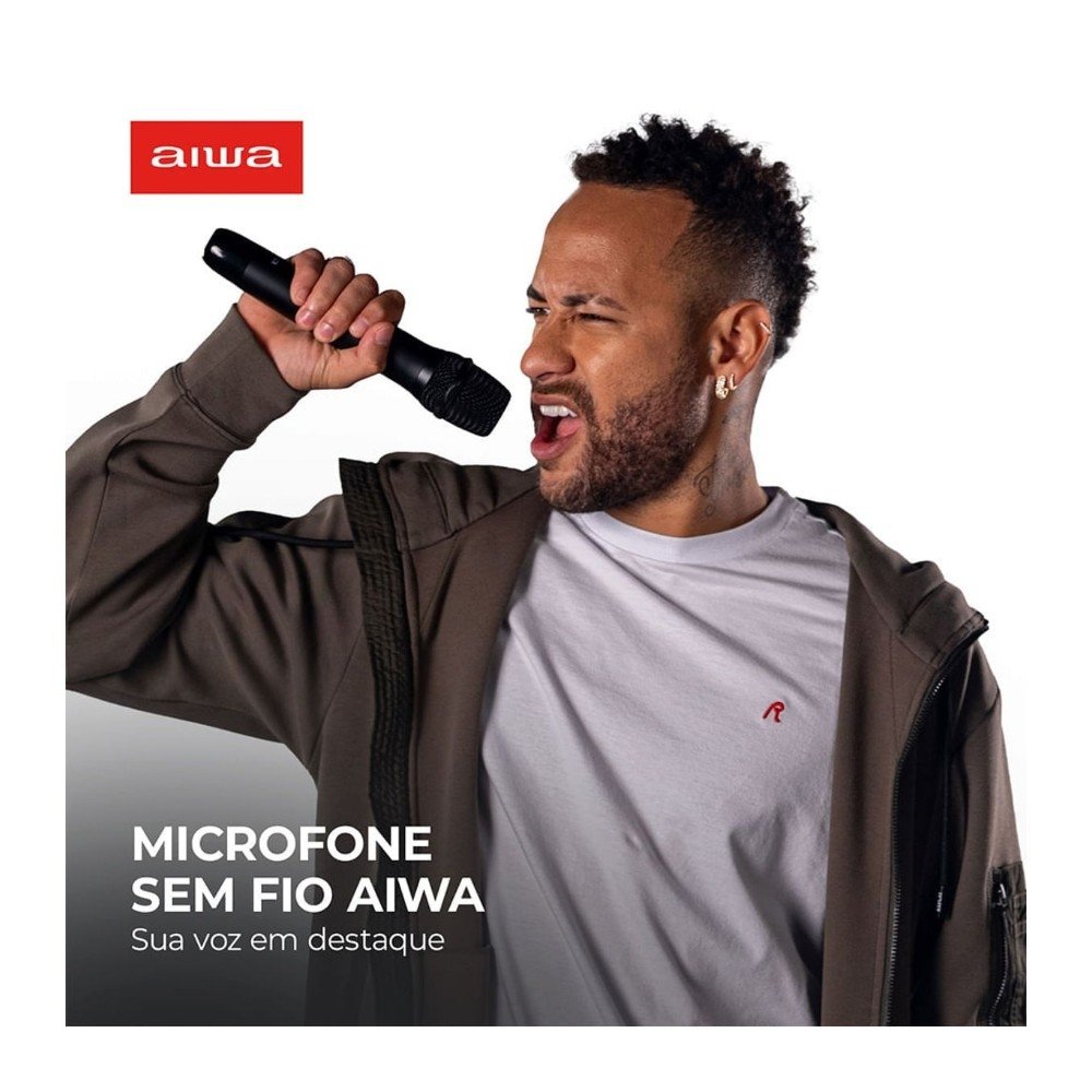 Microfone Sem Fio AIWA AWS-MIC-01, Wireless, Bivolt, Preto - AWS-MIC-01 - view 5