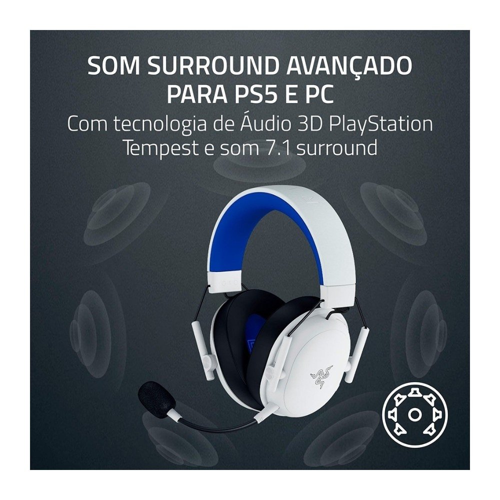 Imagem 5 de 23 do produto Kit Headset Sem Fio Gamer Razer Blackshark V3 X HyperSpeed + Jogo LEGO BATMAN O LEGADO DO CAVALEIRO DAS TREVAS - PS5