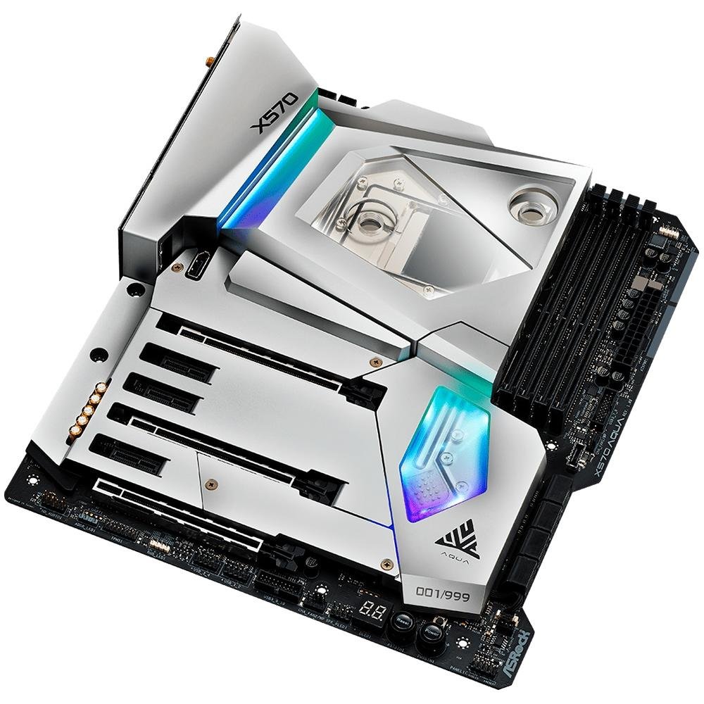 マザーボード X570 AQUA placa-mae-asrock-x570-aqua-amd