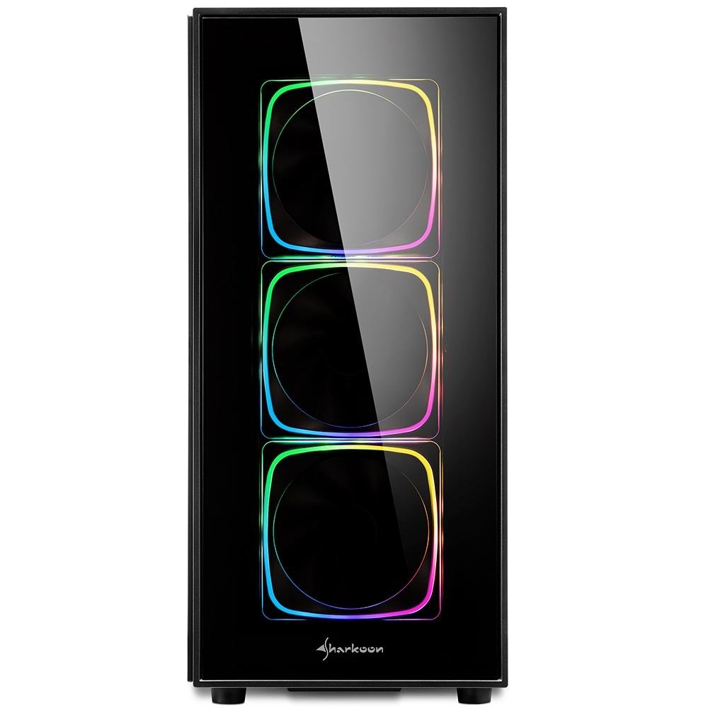 Imagem 2 de 7 do produto Gabinete Sharkoon TG6 RGB, ATX com FAN, Lateral e Frontal em Vidro