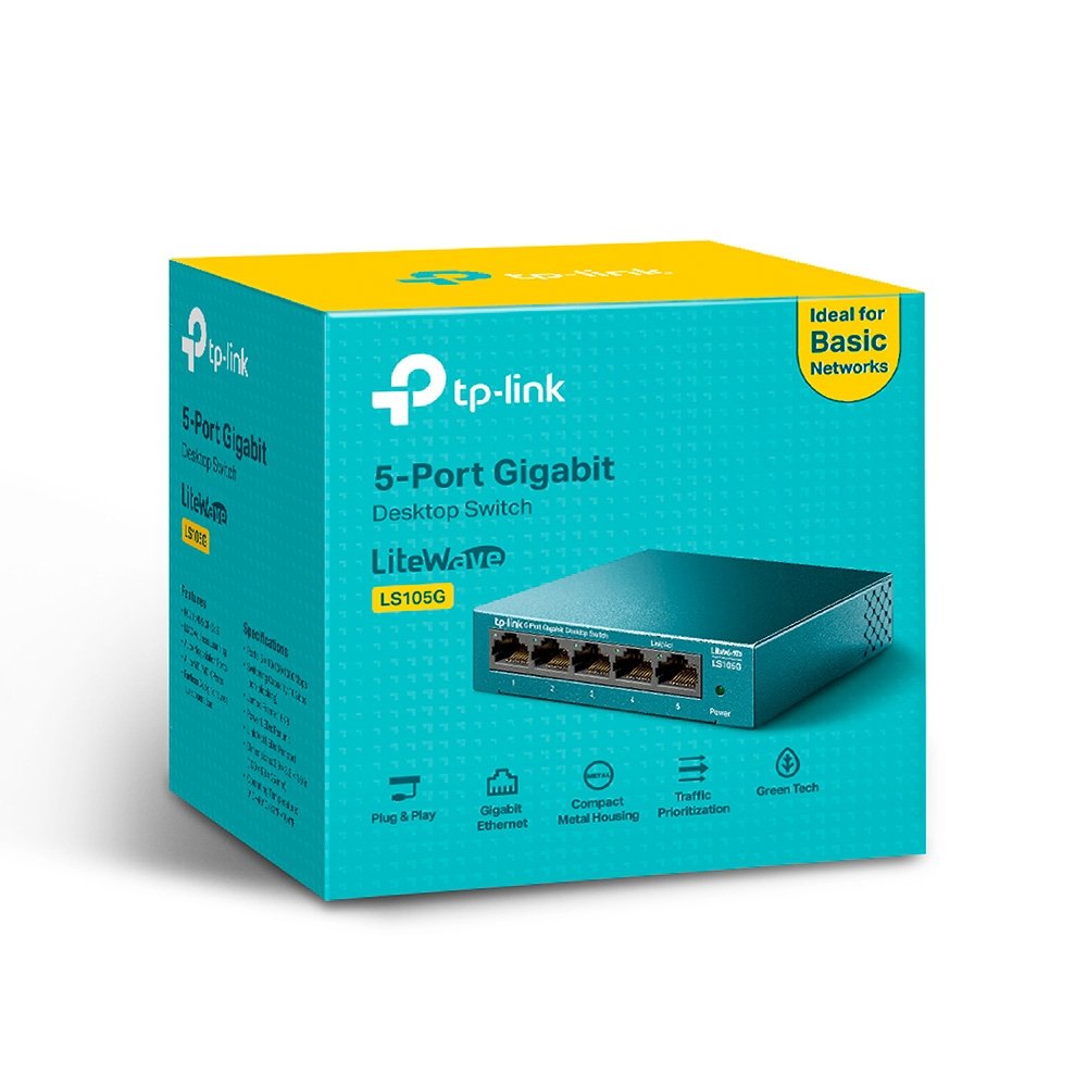 Switch TP-Link LS105G, 10/100/1000Mbps, Gigabit Ethernet, 5 portas - 100001784 - view 5