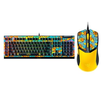 Kit Teclado Mecânico Gamer Razer BlackWidow V4 X + 	Mouse Gamer Razer Cobra