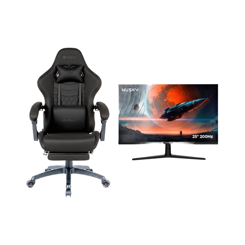 Kit Monitor Balão.info Boreal 25", FHD, 200Hz + Cadeira Gamer Balão.info Tempest 700 - Preta