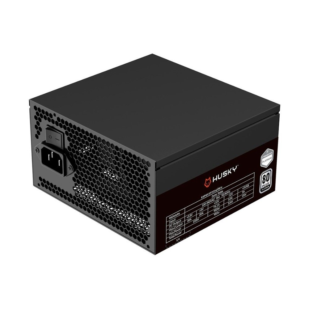 Imagem 11 de 15 do produto Kit Gabinete Gamer Husky Dome 700, 7 Fans ARGB, Vidro Temperado Frontal/Lateral + Fonte Husky Sledger 950W, 80 Plus Platinum, PFC ativo, Bivolt