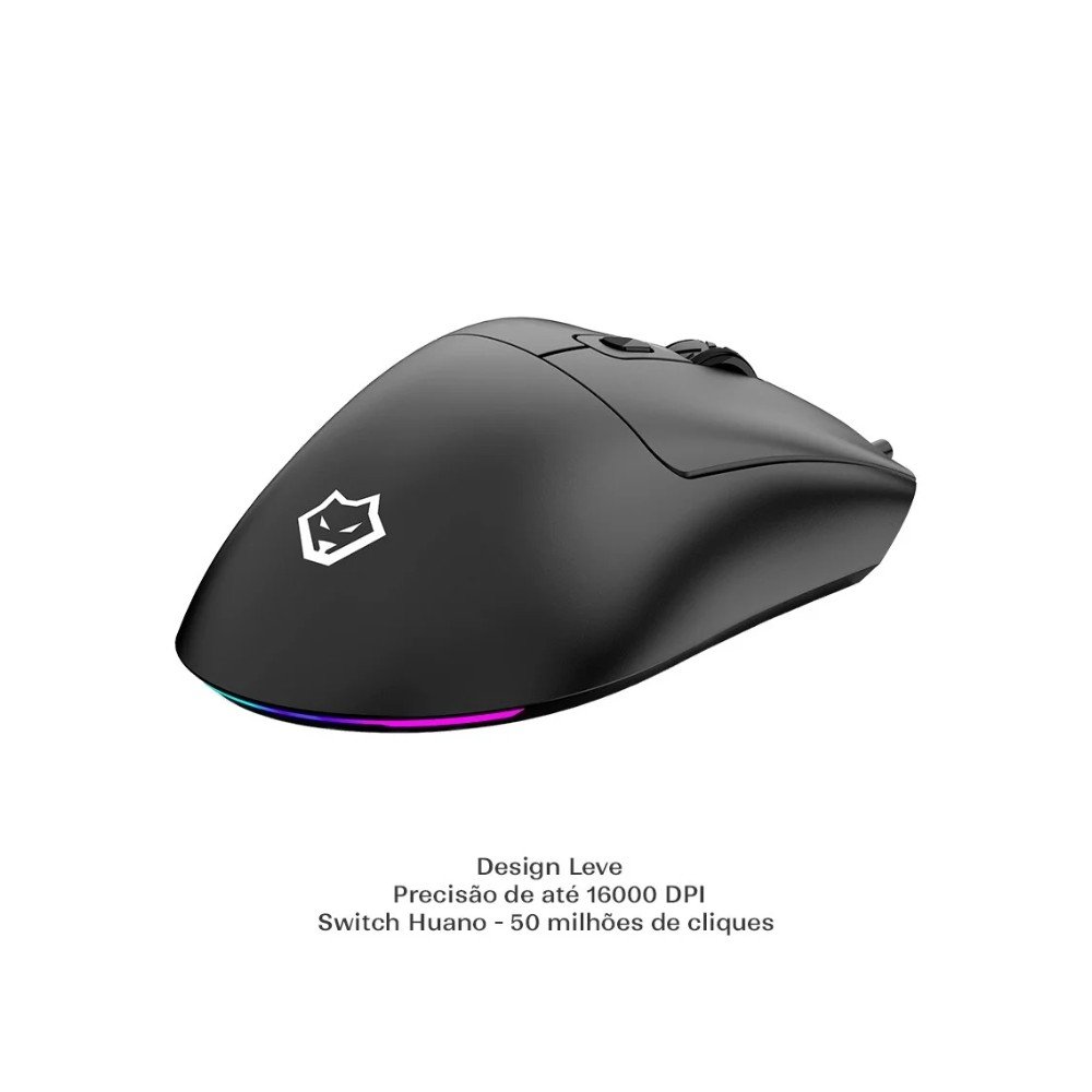 Kit Teclado Gamer Balão.info! TG700, Branco, 65%, ABNT2, RGB, Switch Gateron Red + Mouse Gamer Balão.info Arrow, RGB, 16000 DPI, 7 Botões, Preto - view 7