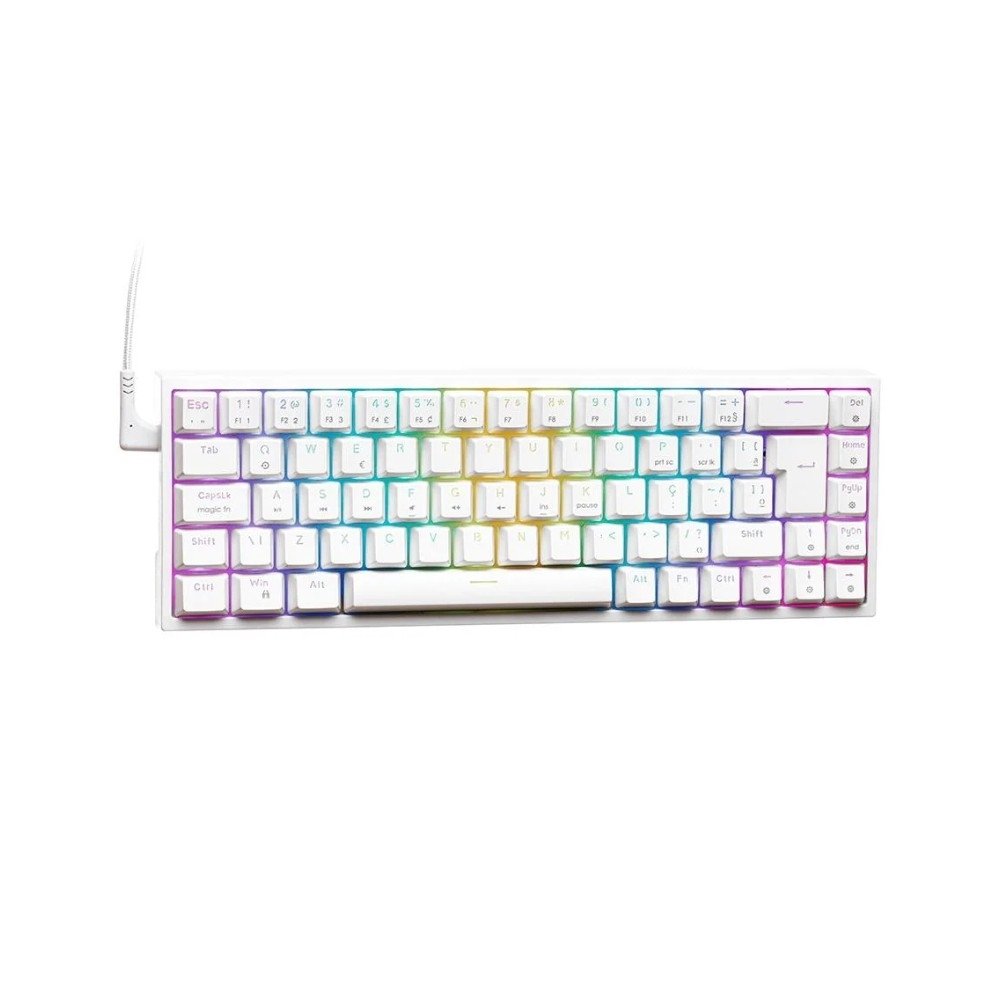 Kit Teclado Gamer Balão.info! TG700, Branco, 65%, ABNT2, RGB, Switch Gateron Red + Mouse Gamer Balão.info Arrow, RGB, 16000 DPI, 7 Botões, Preto - view 2