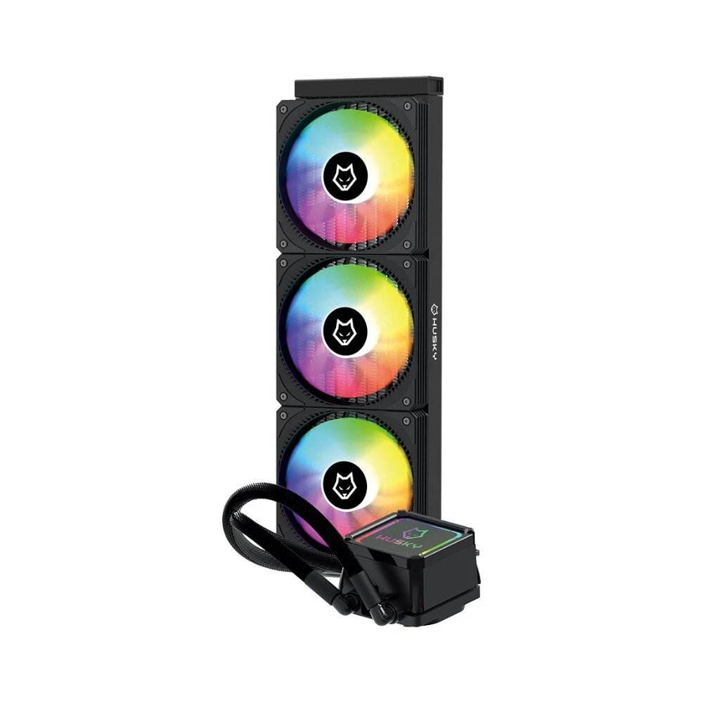 Imagem 6 de 7 do produto Gabinete Gamer Husky Dome 210, Mini Tower, M-ATX, Lateral e Frontal em Vidro, Sem FANs, Preto + Water Cooler Husky Freezy, ARGB, 360mm, AMD e Intel, Preto