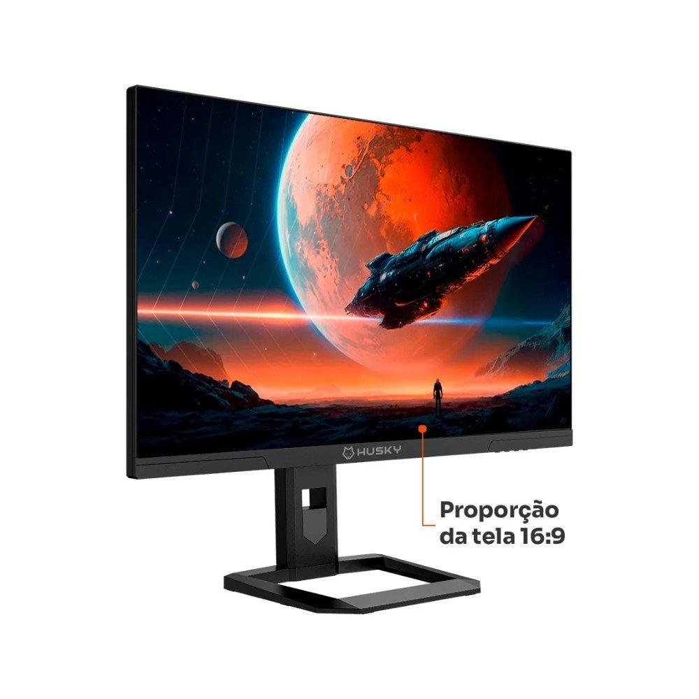 Imagem 3 de 7 do produto Kit Monitor Gamer Husky Boreal 27", QHD, 200Hz + Suporte de Monitor KABUM! essentials + KBM! GAMING SME100, Articulado, Monitores de 13 a 32 polegadas