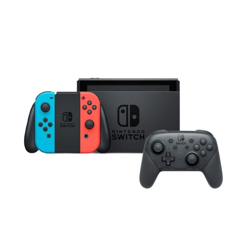 Kit Console Nintendo Switch + Super Mario Bros. Wonder + 3 Meses de Assinatura Nintendo Switch Online + Controle Nintendo Switch Pro Controller