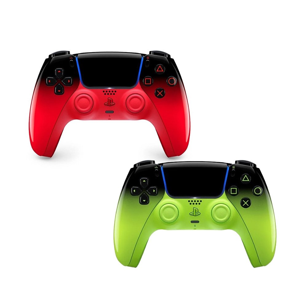 Kit Controle Sem Fio DualSense Hyperpop, PS5 Techno Red, Vermelho +  Controle Sem Fio DualSense Hyperpop, PS5, Remix Green, Verde