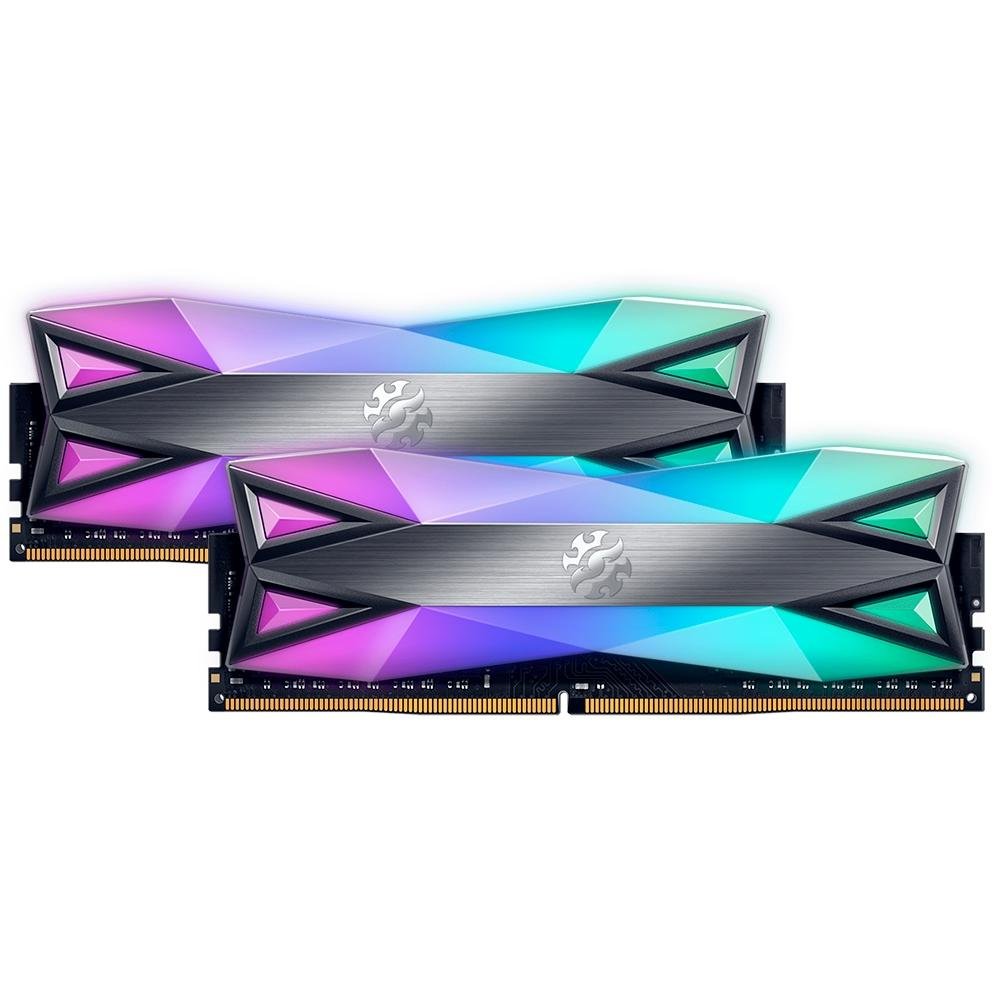 Imagem 2 de 5 do produto Memória RAM XPG Spectrix D60G RGB, 16GB (2x8GB), 3200MHz, DDR4, CL16, Cinza - AX4U320038G16-DT60