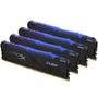 Memória RAM HyperX Fury RGB, 32GB (4x8GB), 2666MHz, DDR4, CL16, Preto - HX426C16FB3AK4/32