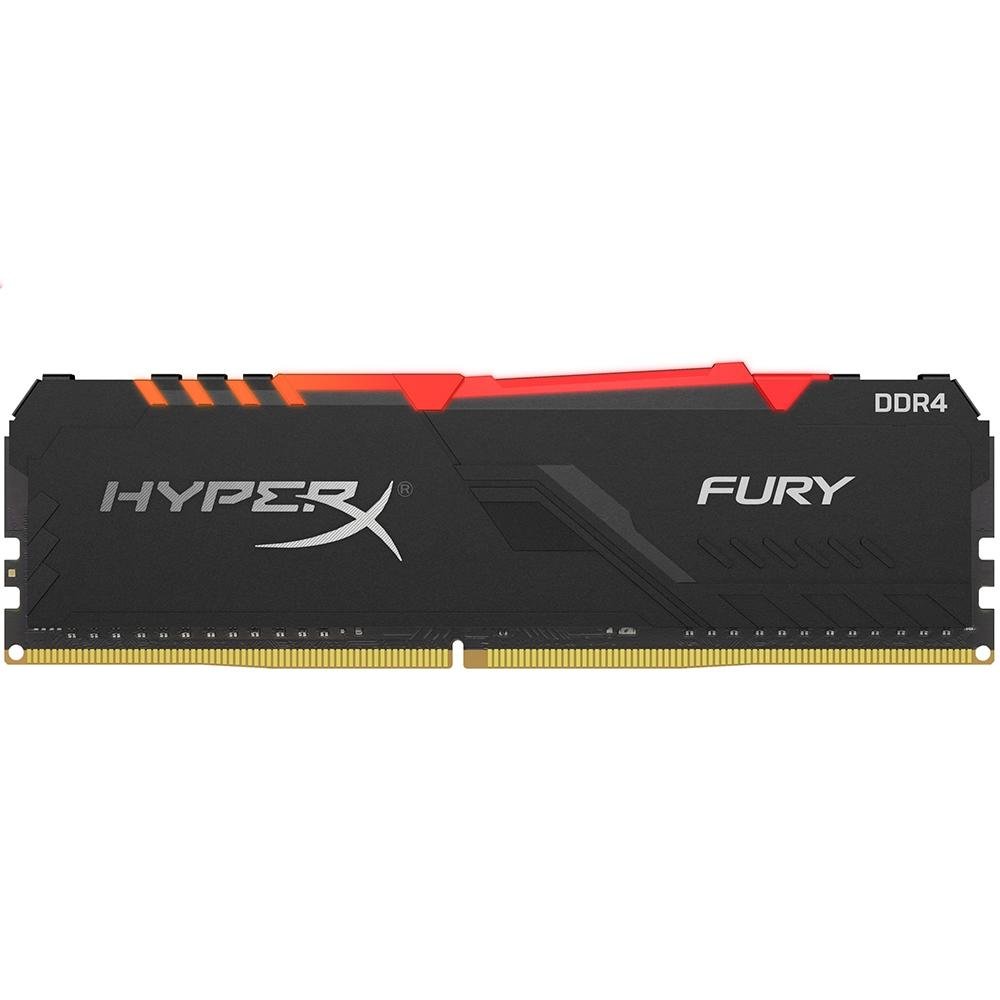Memória HyperX Fury RGB, 16GB, 2666MHz, DDR4, CL16, Preto - HX426C16FB3A/16 Memória HyperX Fury RGB, 16GB, 2666MHz, DDR4, CL16, Preto - HX426C16FB3A/16