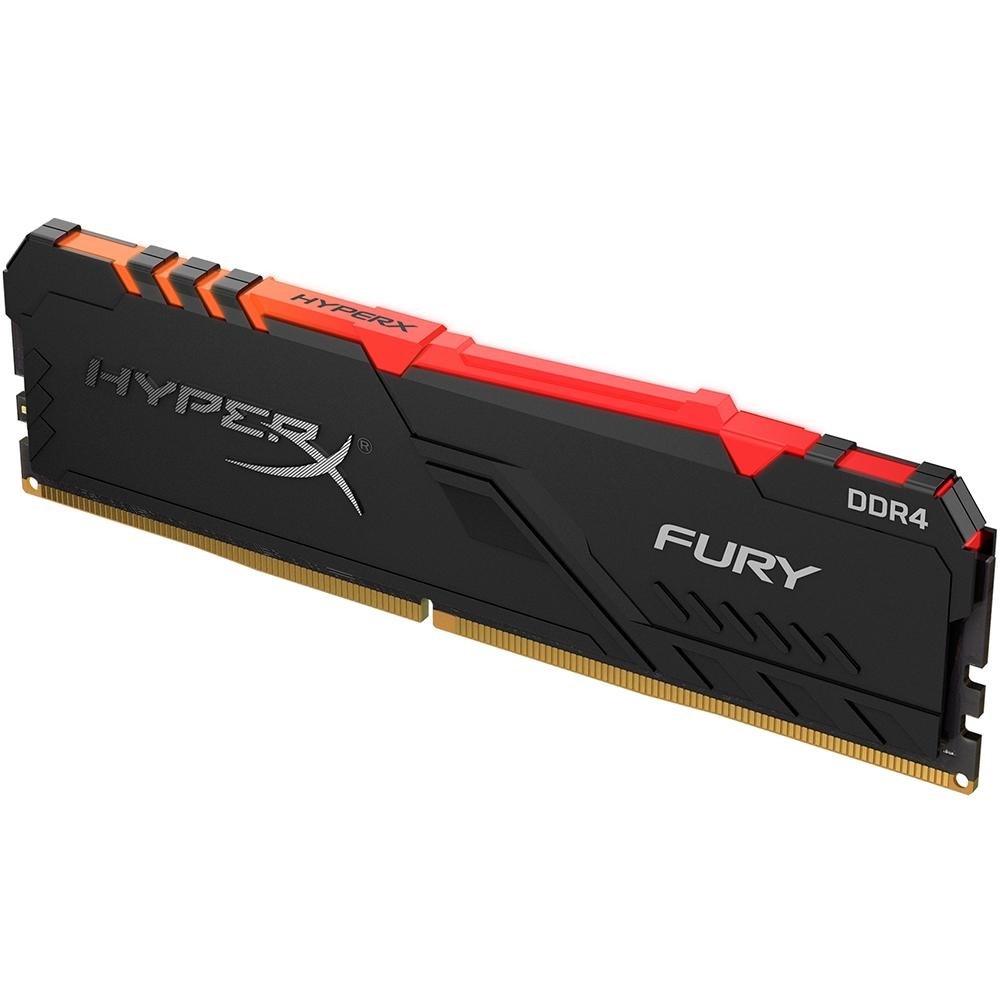 Memória HyperX Fury RGB, 16GB, 2666MHz, DDR4, CL16, Preto