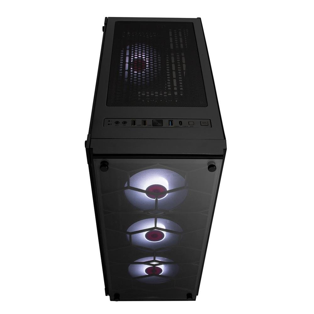 Gabinete Gamer Redragon Wheel Jack, Mid Tower, Lateral e Frontal em Vidro - GC-606BK