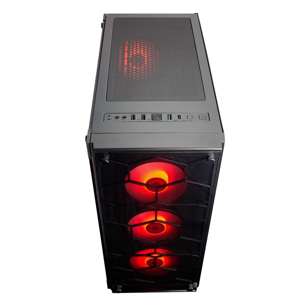 Imagem 15 de 24 do produto Gabinete Gamer Redragon Wheel Jack, Mid Tower, Lateral e Frontal em Vidro - GC-606BK