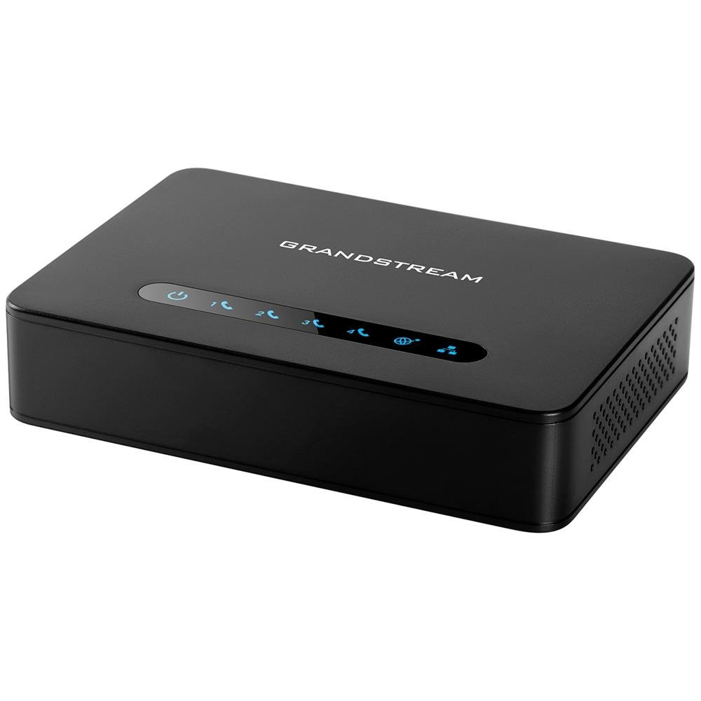 Adaptador ATA Avançado Grandstream, 4 Portas FXS, Preto - HT814