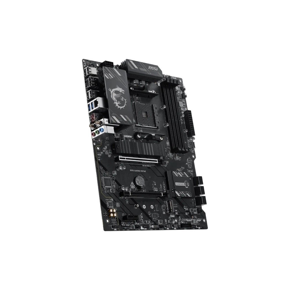 Imagem 3 de 5 do produto Placa-Mãe MSI B550 Gaming WiFi6E, AMD AM4, ATX, DDR4, Wi-Fi 6E, Bluetooth 5.3, Preto e Prata - B550 GAMING WIFI6E