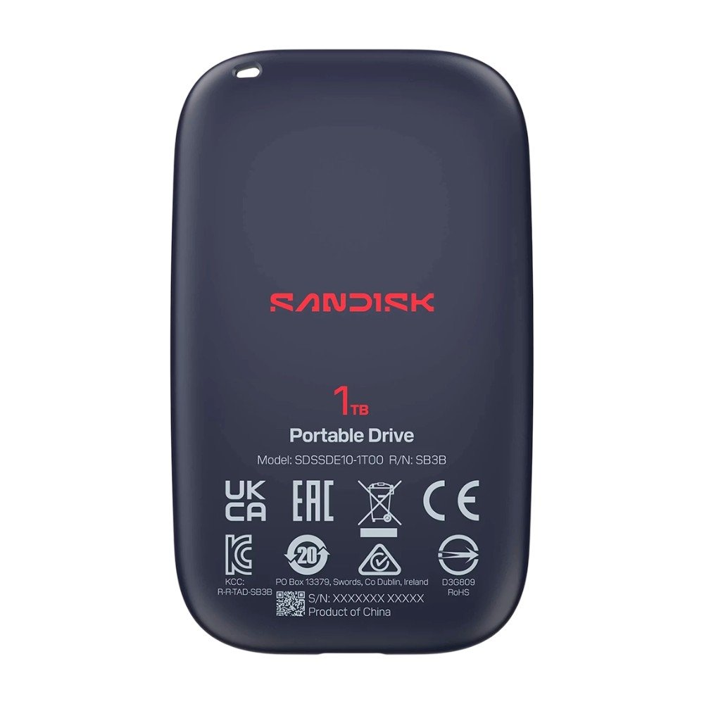 Drive Portátil Sandisk Slim 1TB, USB 3.2, Gen 2, Leitura até 600MBs, Compacto, Preto - SDSSDE10-1T00-G25 - view 3