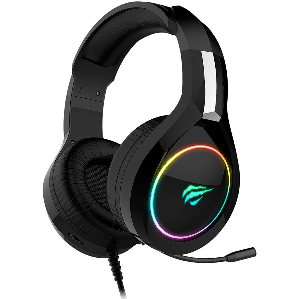 Headset Gamer Havit H2232D RGB, Drivers 50mm, Som Surround, Design Confortável, Preto - H2232D Headset Gamer Havit H2232D RGB, Drivers 50mm, Som Surround, Design Confortável, Preto - H2232D