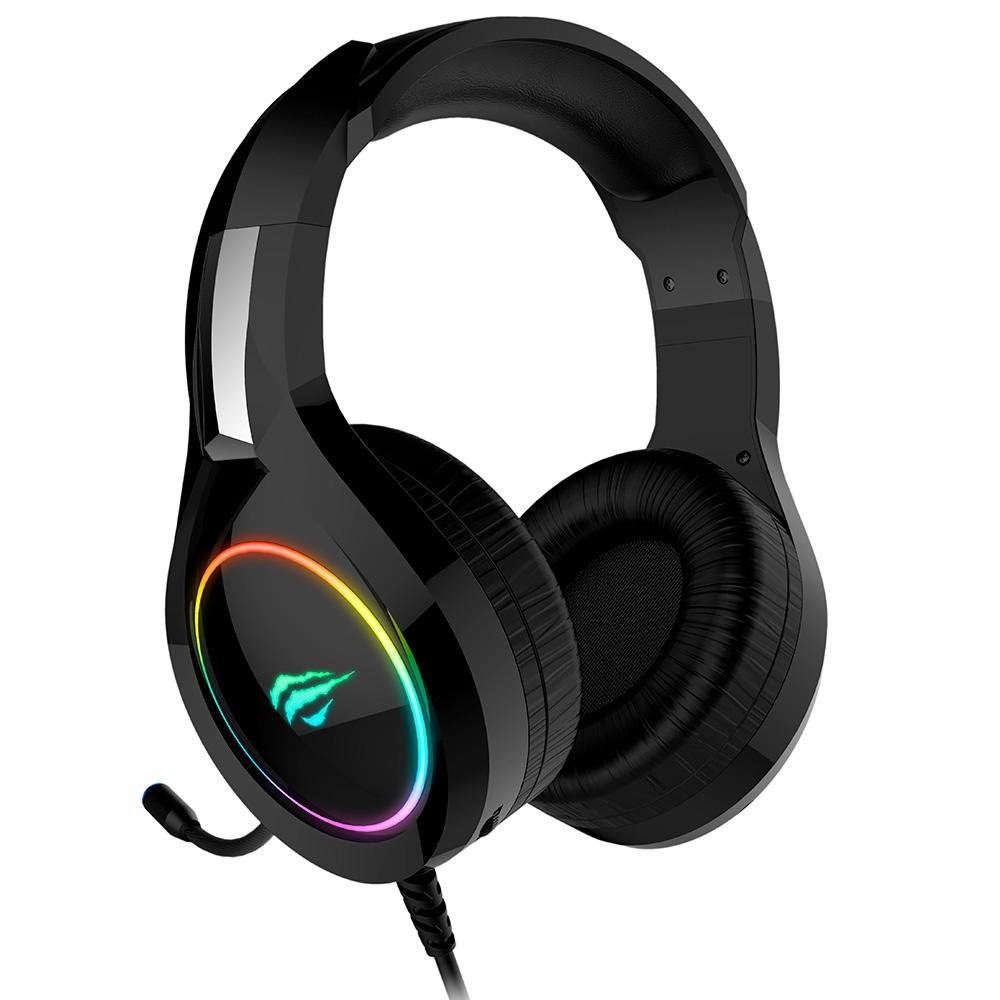 Headset Gamer Havit H2232D RGB, Drivers 50mm, Som Surround, Design Confortável, Preto - H2232D Headset Gamer Havit H2232D RGB, Drivers 50mm, Som Surround, Design Confortável, Preto - H2232D