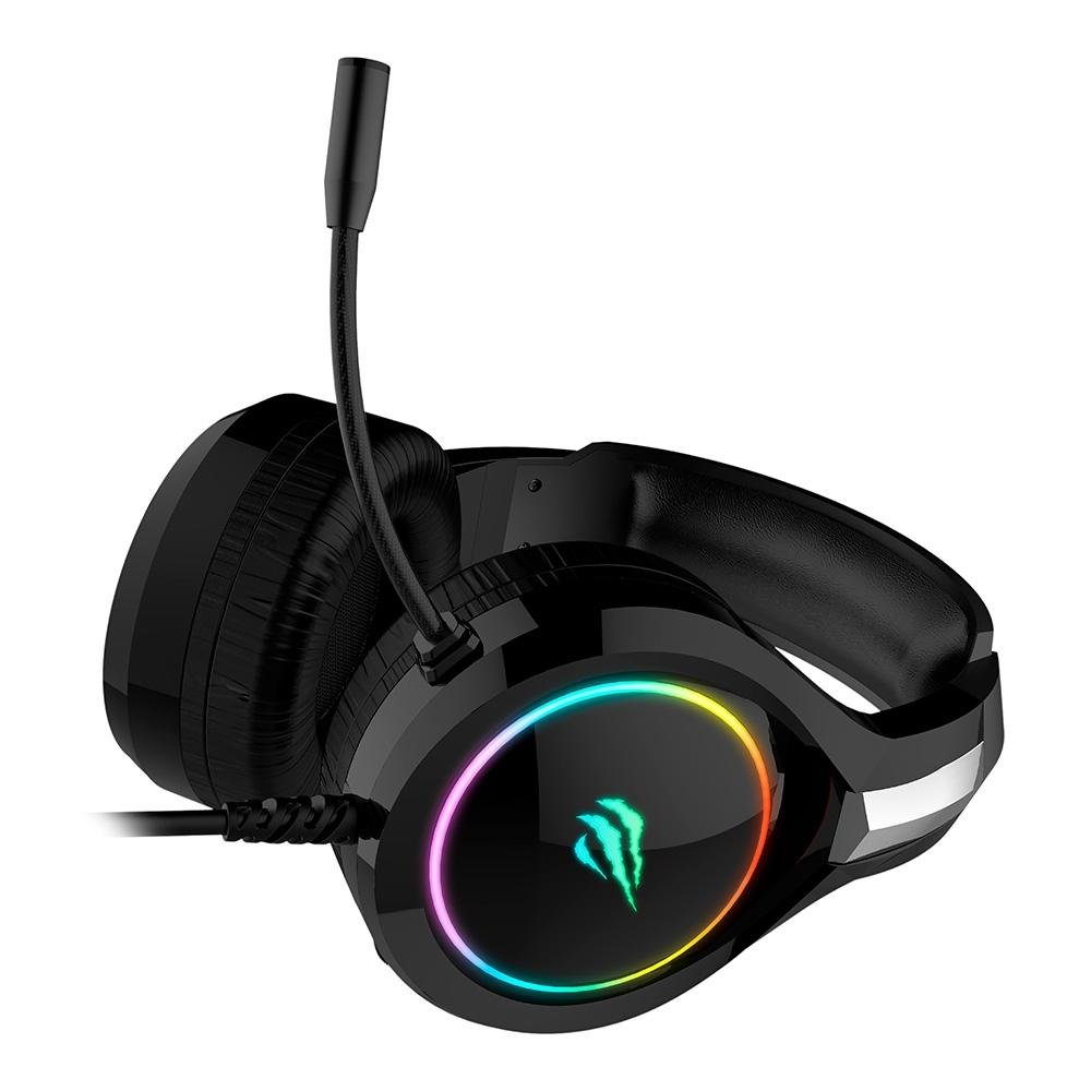 Headset Gamer Havit H2232D RGB, Drivers 50mm, Som Surround, Design Confortável, Preto - H2232D Headset Gamer Havit H2232D RGB, Drivers 50mm, Som Surround, Design Confortável, Preto - H2232D