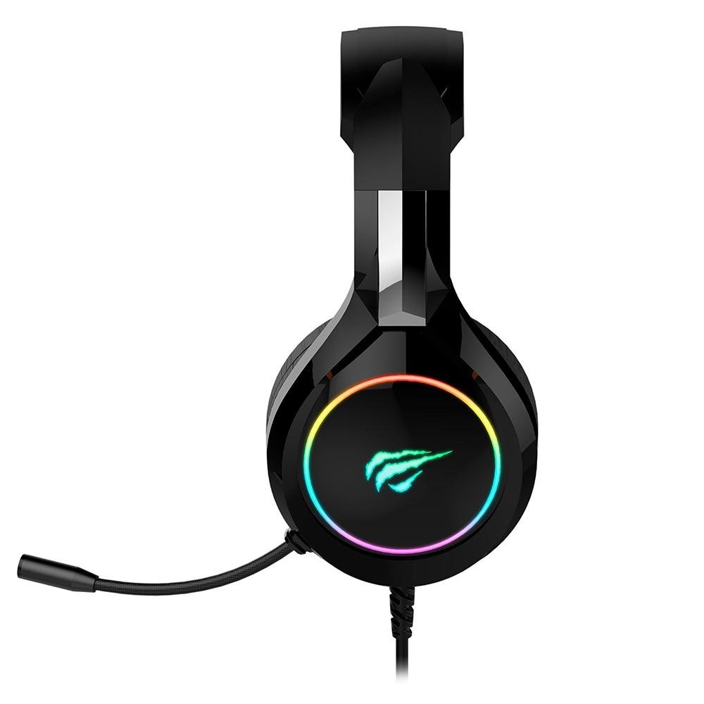 Headset Gamer Havit H2232D RGB, Drivers 50mm, Som Surround, Design Confortável, Preto - H2232D Headset Gamer Havit H2232D RGB, Drivers 50mm, Som Surround, Design Confortável, Preto - H2232D