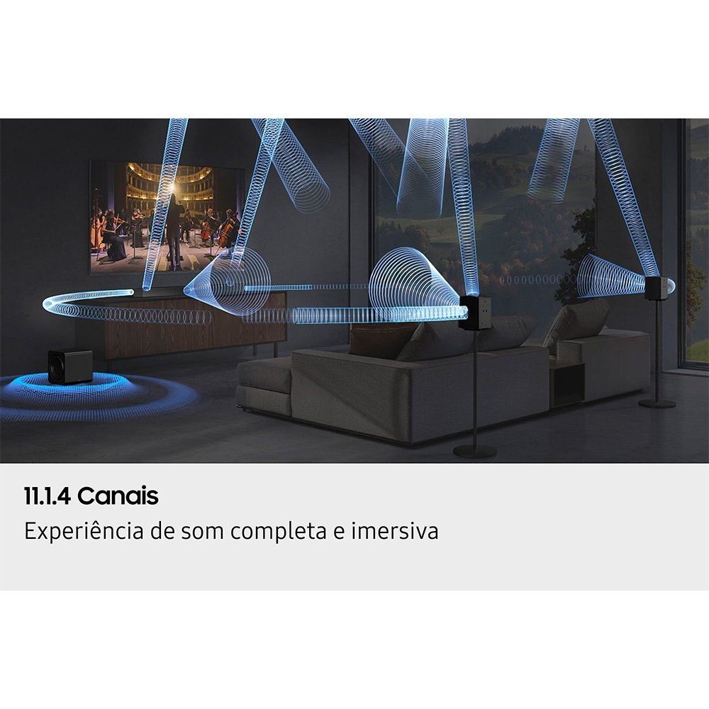 Soundbar Samsung Série Q HW-Q990H, Bluetooth, 656W, com Subwoofer Sem Fio, 11.1.4 Canais, Dolby Atmos, Preto - HWQ990HZD - view 9
