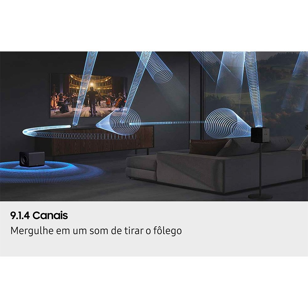 Soundbar Samsung Série Q HW-Q930H, Bluetooth, 540W, com Subwoofer Sem Fio, 9.1.4 Canais, Dolby Atmos, Preto - HWQ930HZD - view 9