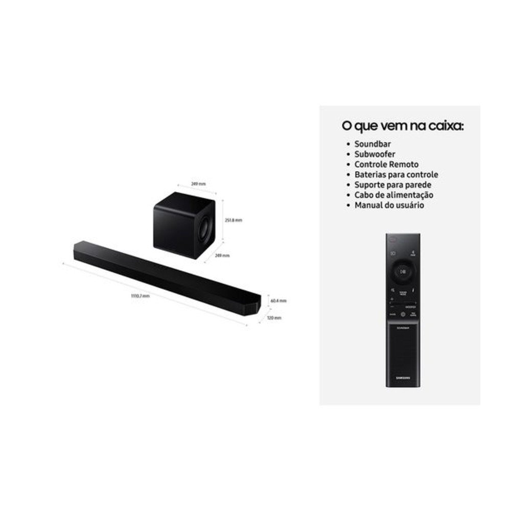 Soundbar ( Balão.info) Série Q HW-Q800H, Bluetooth, 360W, com Subwoofer Sem Fio, 5.1.2 Canais, Dolby Atmos, Preto - ( Balão.info - foto 5