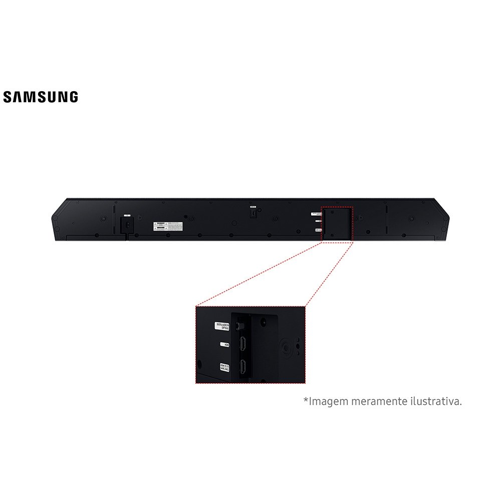 Soundbar Samsung Série Q HW-Q600H, Bluetooth, 360W, com Subwoofer Sem Fio, 3.1.2 Canais, Dolby Atmos, Preto - HWQ600HZD - view 6