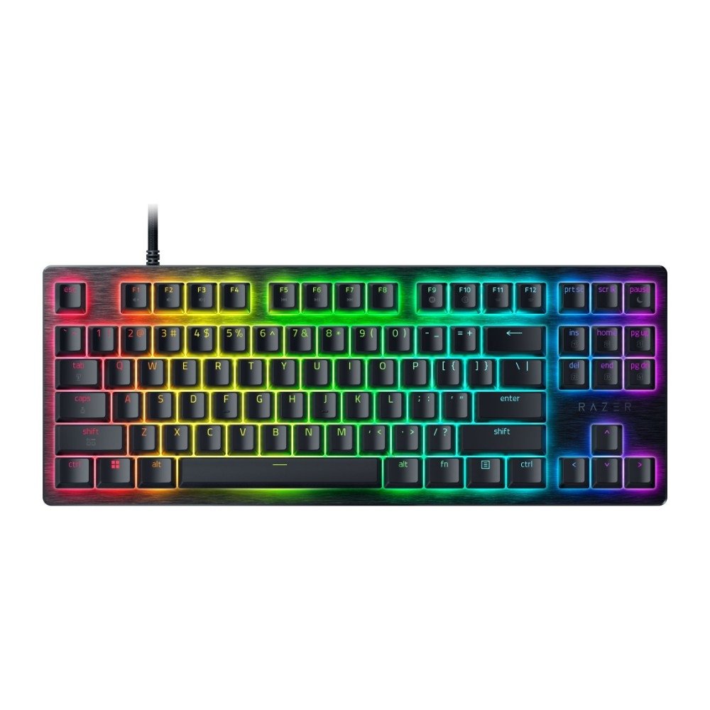 Teclado Magnético Gamer Razer Huntsman V3 HE TKL, 8KHz, Rapid Trigger, USB-C, RGB, Preto - RZ03-05920200