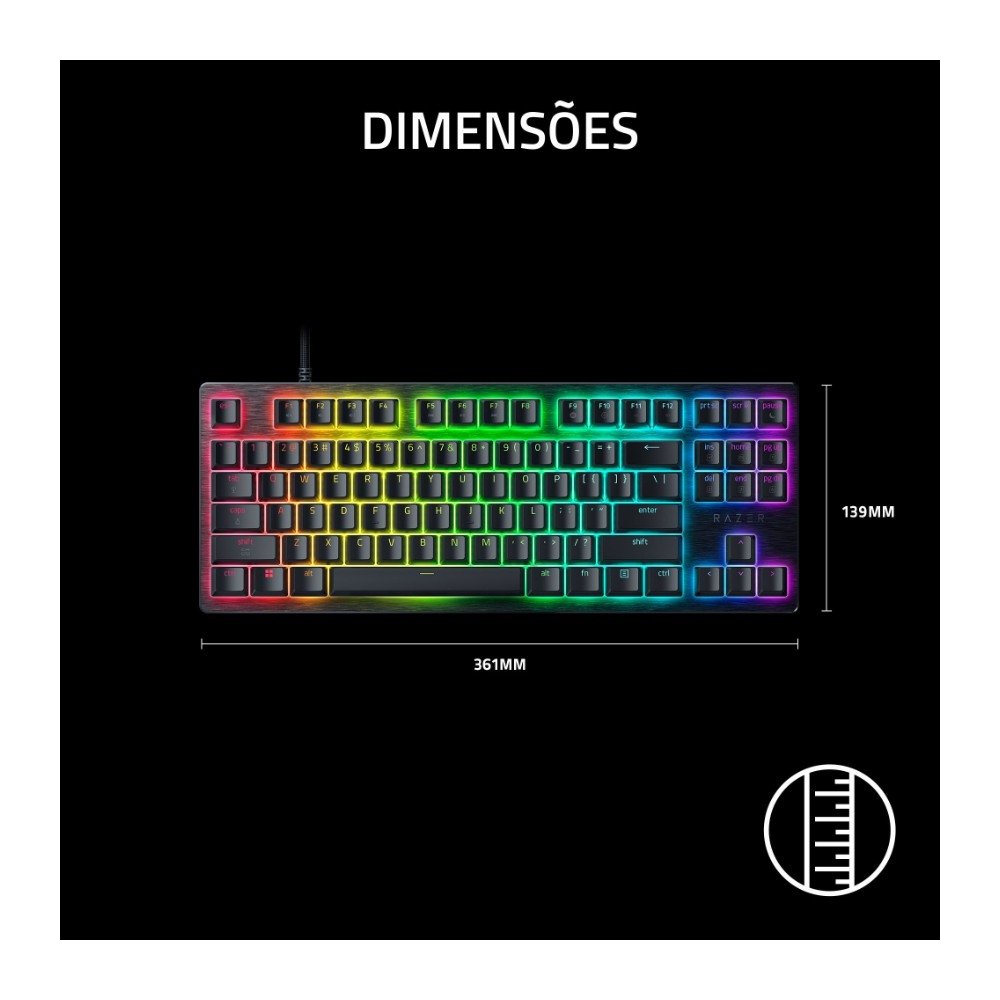 Teclado Magnético Gamer ( Balão.info) V3 HE TKL, 8KHz, Rapid Trigger, USB-C, RGB, Preto - RZ03-( Balão.info - foto 8