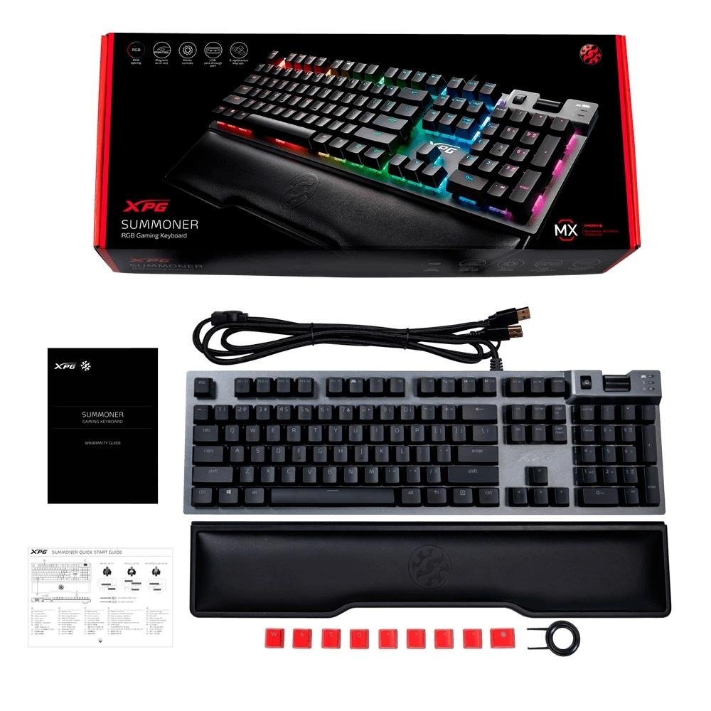 Teclado Mecânico Gamer XPG Summoner, RGB, Switch Cherry MX Speed Silver, US Teclado Mecânico Gamer XPG Summoner, RGB, Switch Cherry MX Speed Silver, US