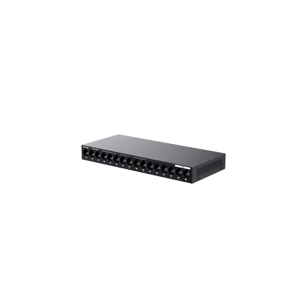 Switch Tenda TEG1016M, 16 Portas, Gigabit 10/100/1000Mbps, Mini Metal Case, Desktop/Wall-Mount, Preto - 60017668