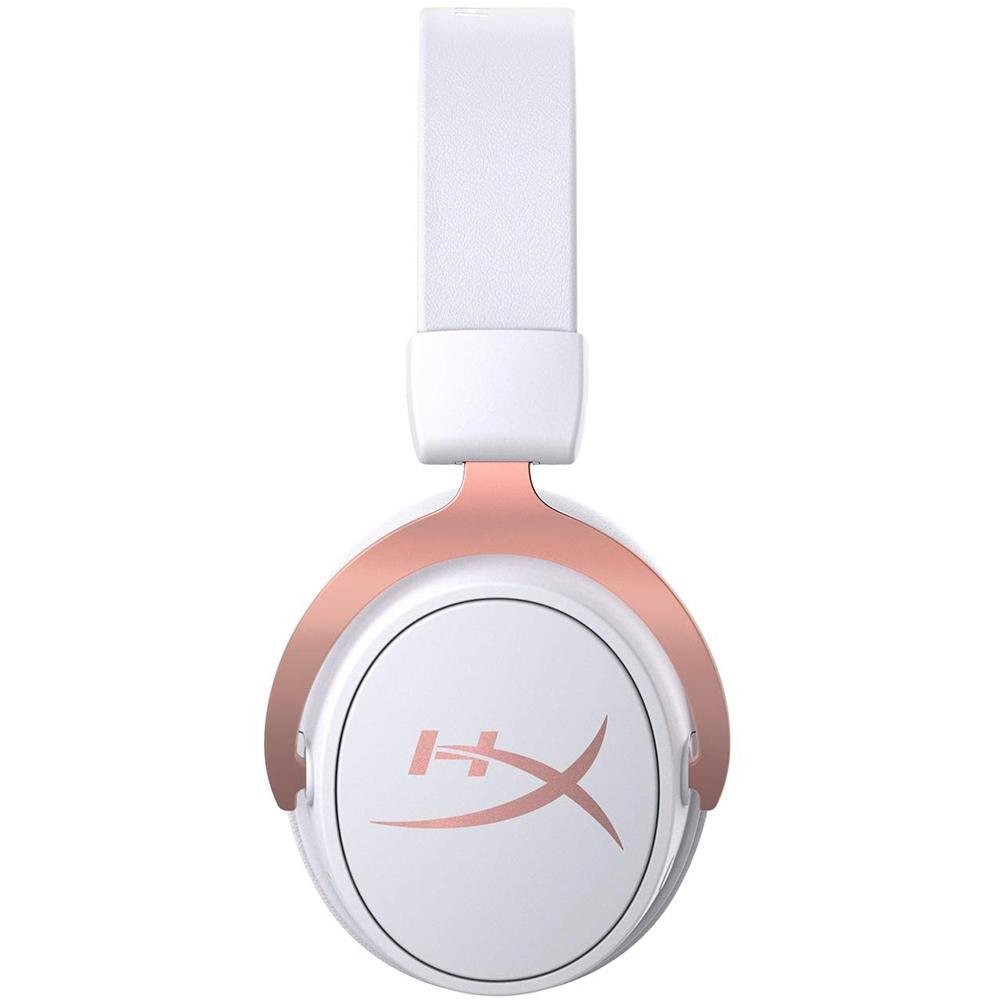 Headset Sem Fio Gamer HyperX Cloud Mix Rose Gold, Bluetooth, Drivers 40mm, Branco - HX-HSCAM-RG/WW Headset Sem Fio Gamer HyperX Cloud Mix Rose Gold, Bluetooth, Drivers 40mm, Branco - HX-HSCAM-RG/WW