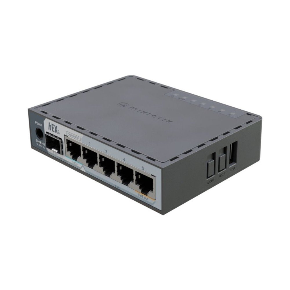 Roteador MikroTik hEX S (2025) E60IUGS, 5 Portas Gigabit Ethernet, 1 Porta SFP 2.5Gbps, RouterOS - view 2
